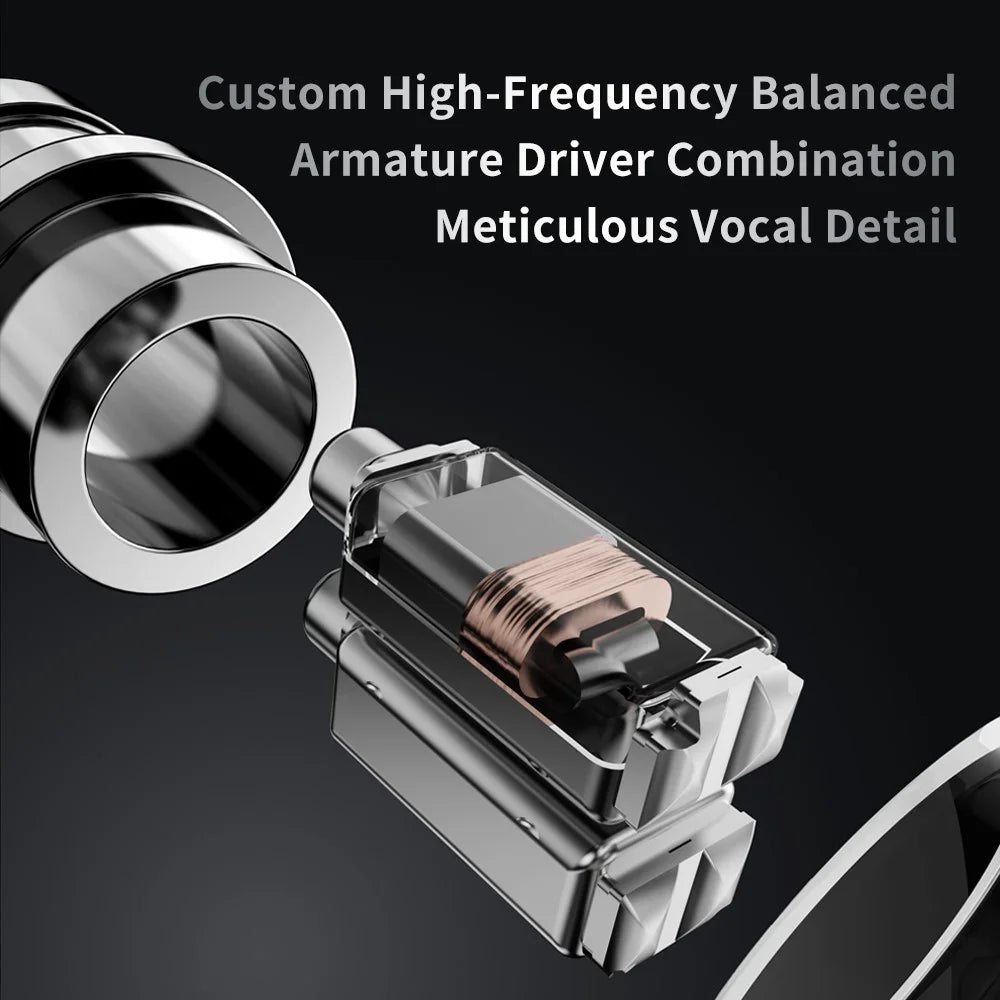 TRN V10 Pro Type-C Detachable Wired In-Ear Earphone HiFi Music Gaming Headset with Mic - Silver - 6