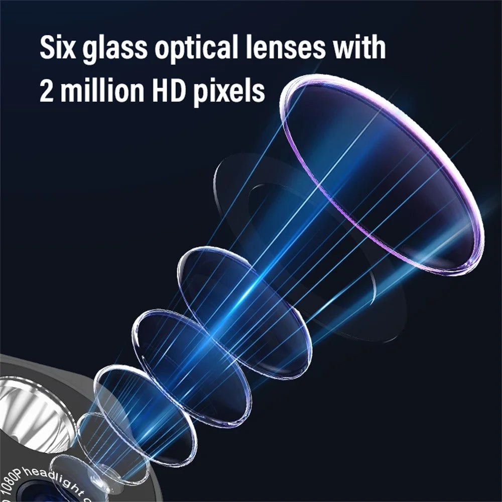 D8 Outdoor Portable HD Head Mounted Camera Sports 1080P Video Recording LED Headlight with 32GB Card - 4