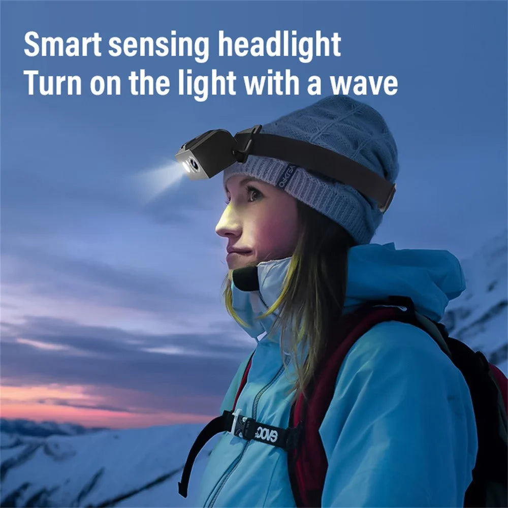 D9 Hands Free HD Headlamp Camera Outdoor Sports 1080P Video Recording Smart Sensor LED Light - 2