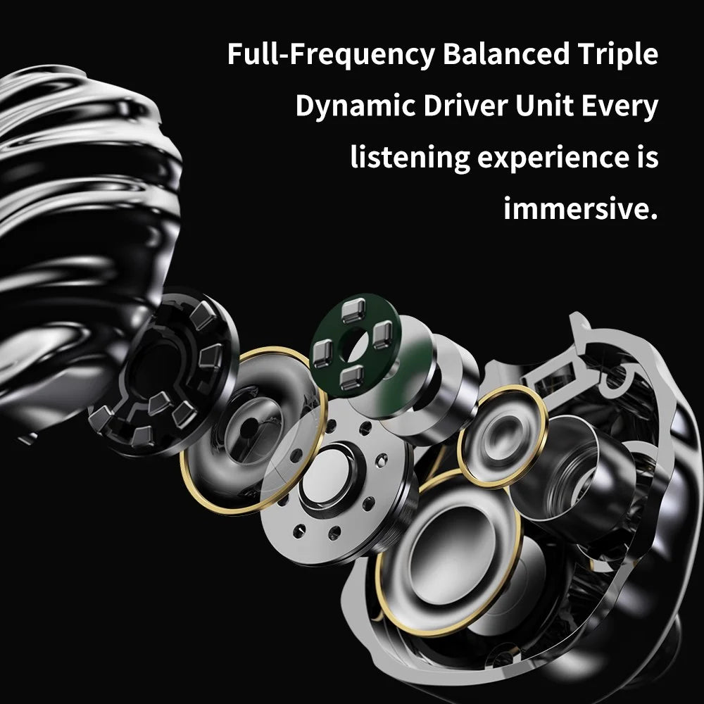 TRN Shell Shape In Ear Monitor HiFi Earphones Four Driver Music Headphones with Detachable Cable - with Mic - 5