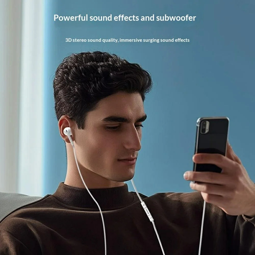 YESIDO YH51 Wired Earphones with iP Connector In-Ear Headphones 14mm Dynamic Driver / Multifunction Control - White - 2
