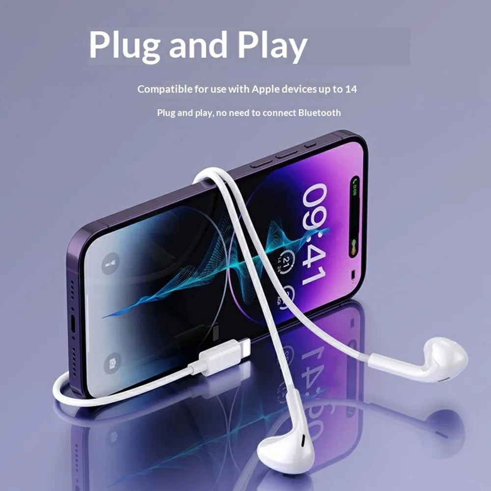 YESIDO YH51 Wired Earphones with iP Connector In-Ear Headphones 14mm Dynamic Driver / Multifunction Control - White - 3