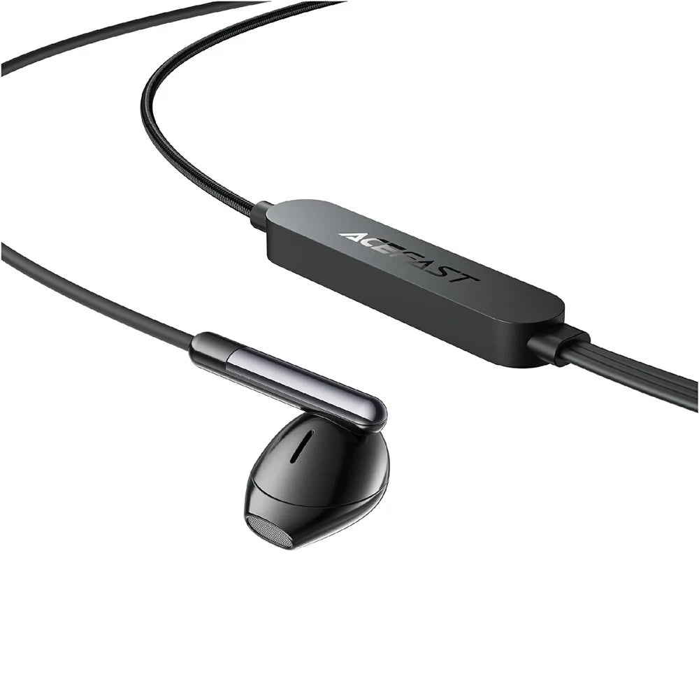 ACEFAST L12 USB-C Semi In-Ear Karaoke Wired Earphones Built-In Microphone for Live Streaming / Recording / Gaming - Black - 4