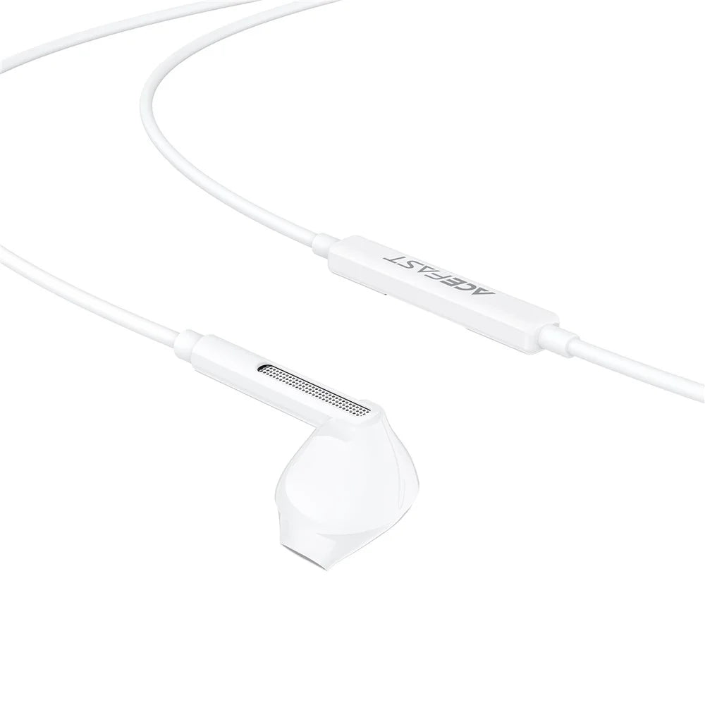 ACEFAST L13 USB-C Semi-in-ear Wired Earphone HD Microphone 3-Button Control Headphone - White - 6