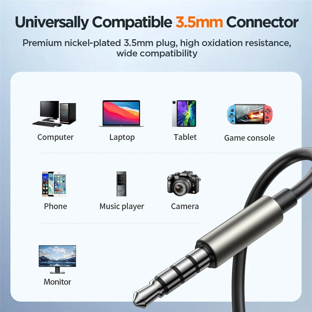 JOYROOM EW03 In-ear Earphones 3.5mm Plug Wired Headphones with Button Control - Tarnish - 5