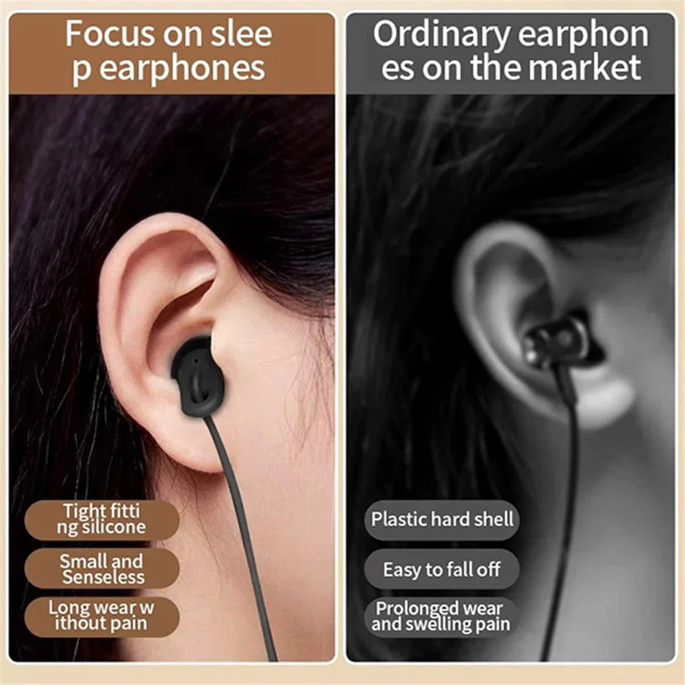 SM02 In-Ear Headphone Sleep Sound Insulation 3.5mm Wired Headset Music Earphone - White - 3