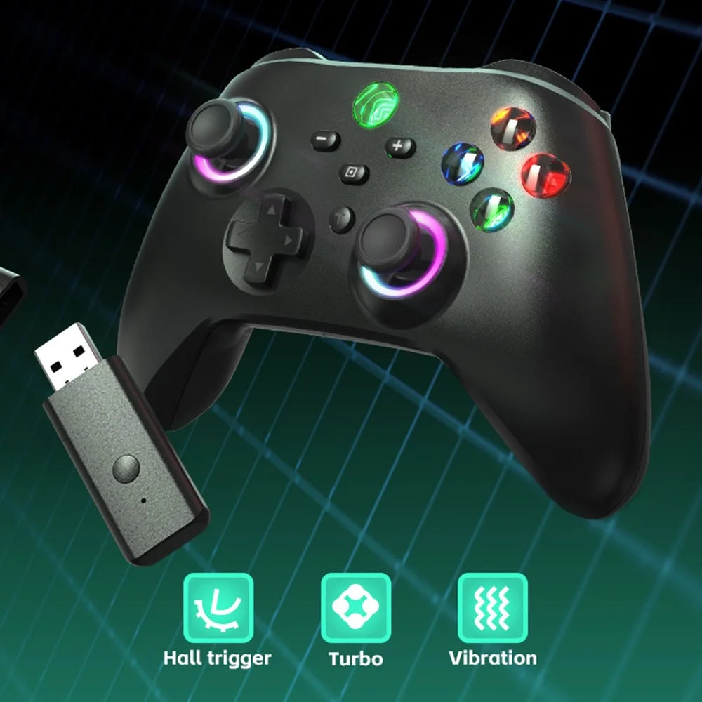DATA FROG Wireless Bluetooth-compatible Gamepad Turbo Game Controller with Wireless Receiver for Nintendo Switch / Phone / Computer - 3