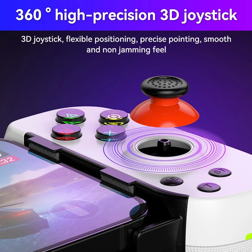 D6DP Wireless Game Controller Stretchable Bluetooth-compatible Phone Gamepad for Nintendo Switch / Phone / PC - Black - 4