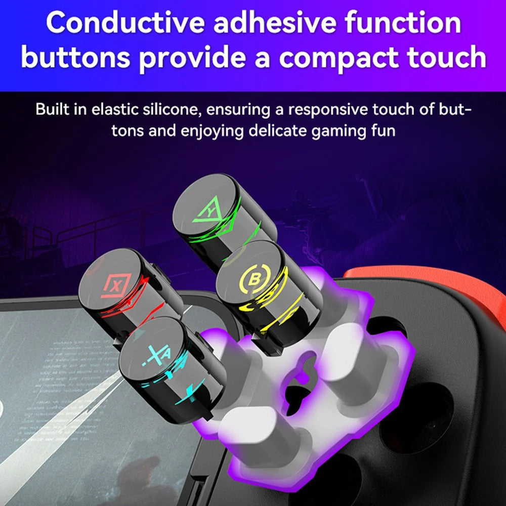 D6DP Wireless Game Controller Stretchable Bluetooth-compatible Phone Gamepad for Nintendo Switch / Phone / PC - Black - 6