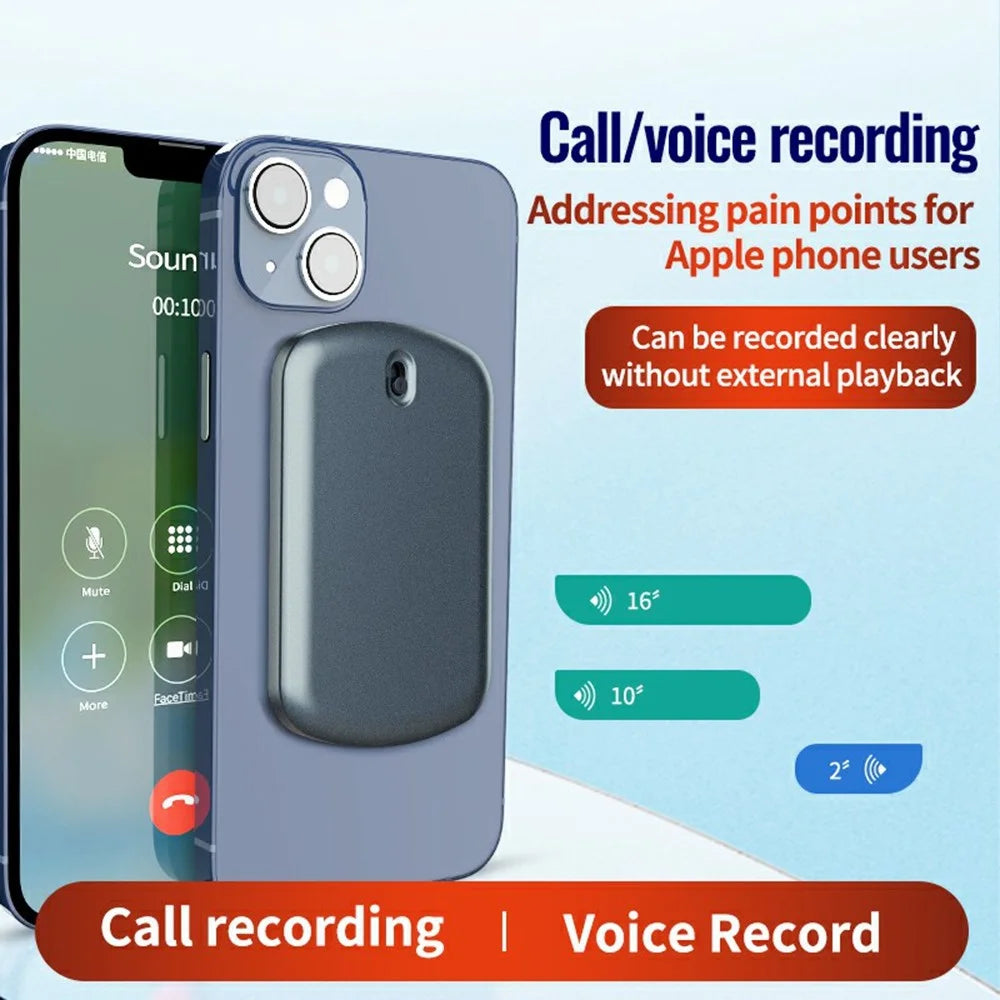 A1 32GB Magnetic Phone Call Recorder Rechargeable Voice-Activated Noise Reduction Audio Recorder - 4