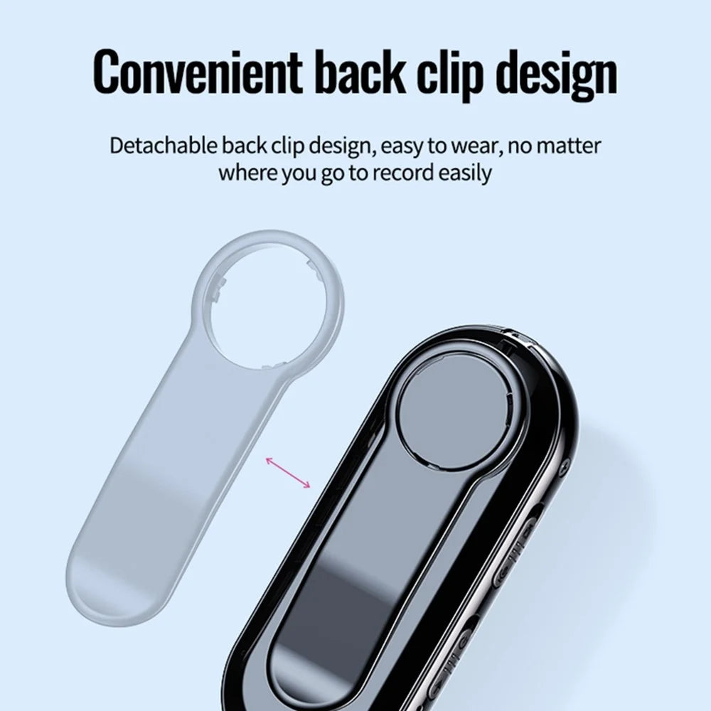 C20 1920x1080P Mini Body Camera Back Clip Bodycam Noise Reduction Voice Recorder with 64G TF Card - 7