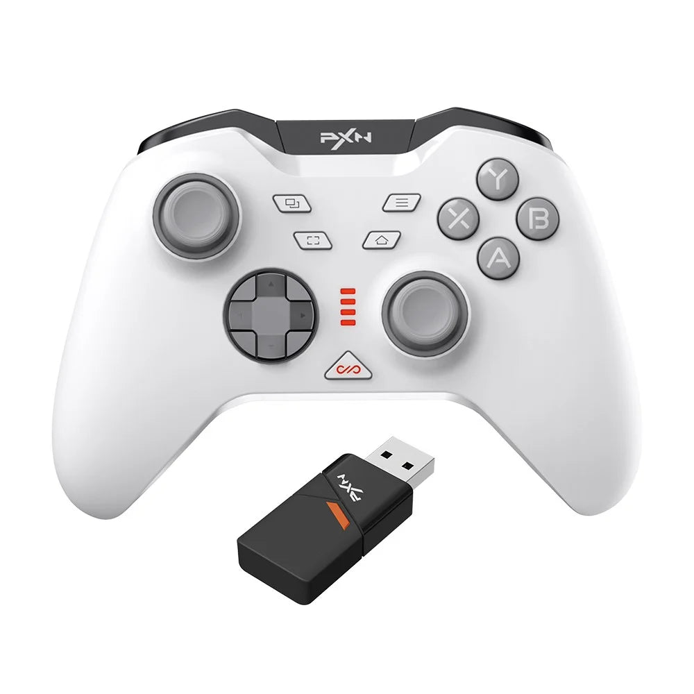 PXN P5 Bluetooth-compatible Wireless Game Controller with Receiver for Steam PC / Android / iOS / Nintendo Switch - White - 1