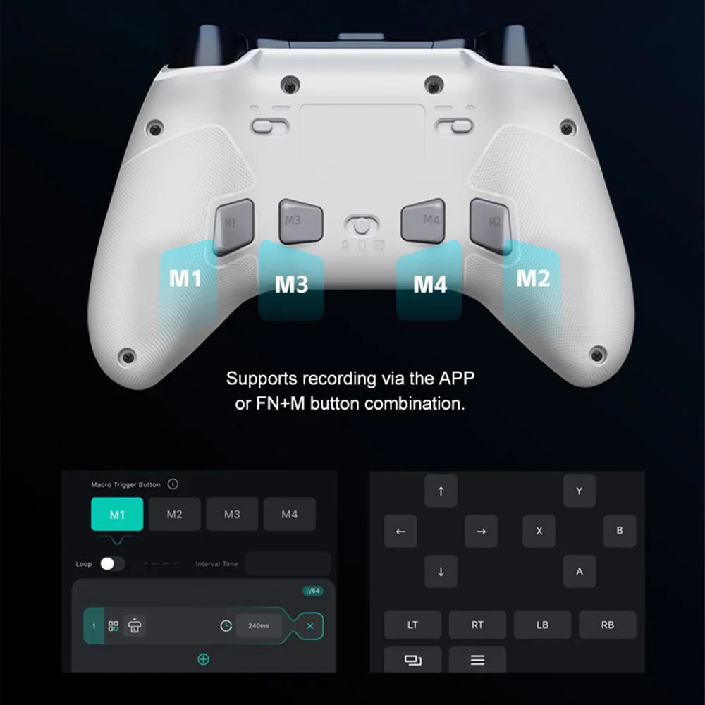 PXN P5 Bluetooth-compatible Wireless Game Controller with Receiver for Steam PC / Android / iOS / Nintendo Switch - White - 7