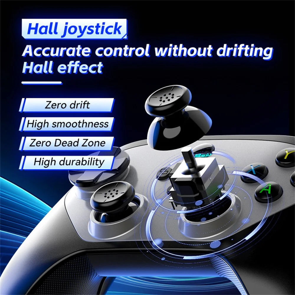 G6S Hall Joystick Trigger Six Axis Body Sensation Bluetooth-compatible Wireless Gamepad for Switch / iOS / Android / PC, with Receiver - Black / White - 4