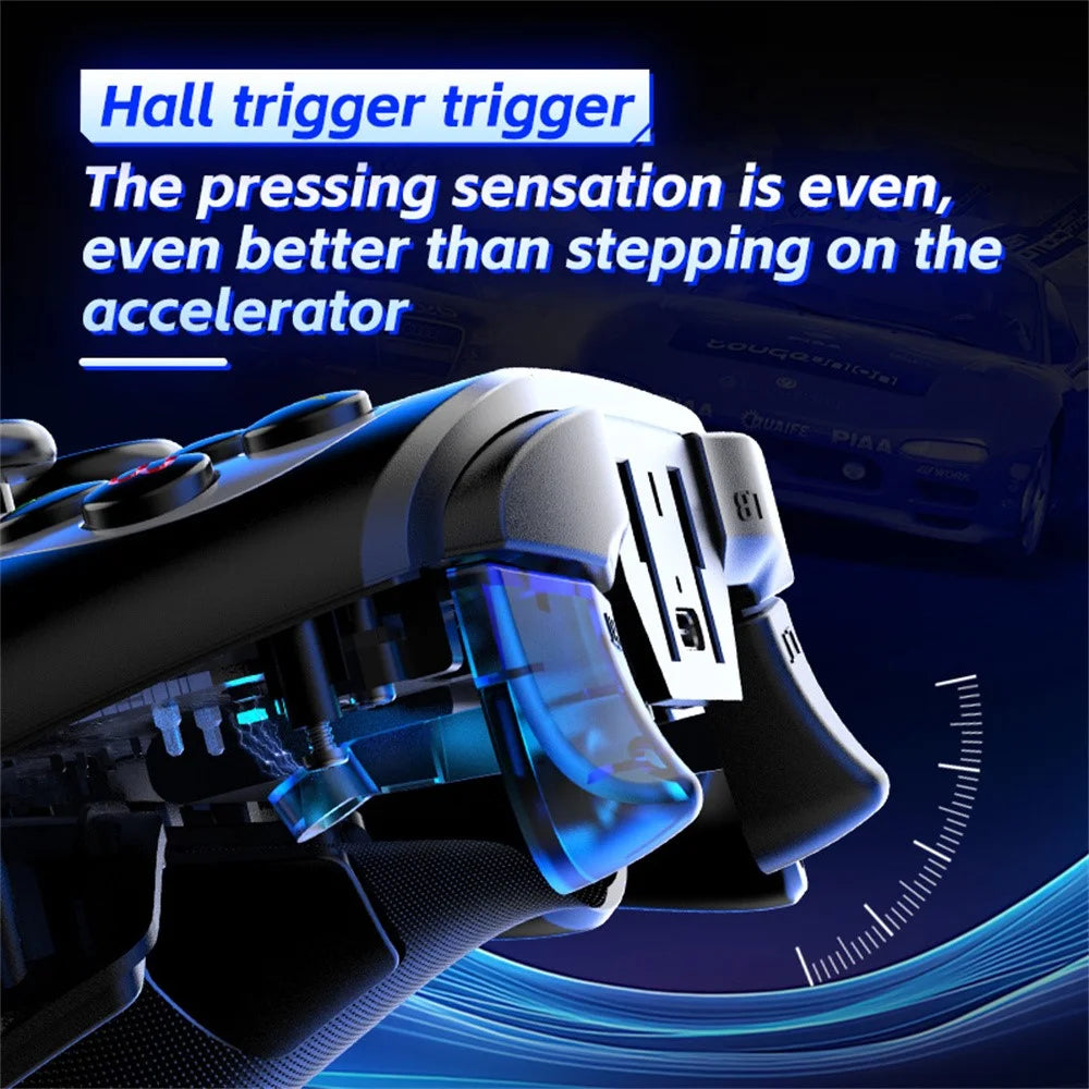 G6S Hall Joystick Trigger Six Axis Body Sensation Bluetooth-compatible Wireless Gamepad for Switch / iOS / Android / PC, with Receiver - Black / White - 5