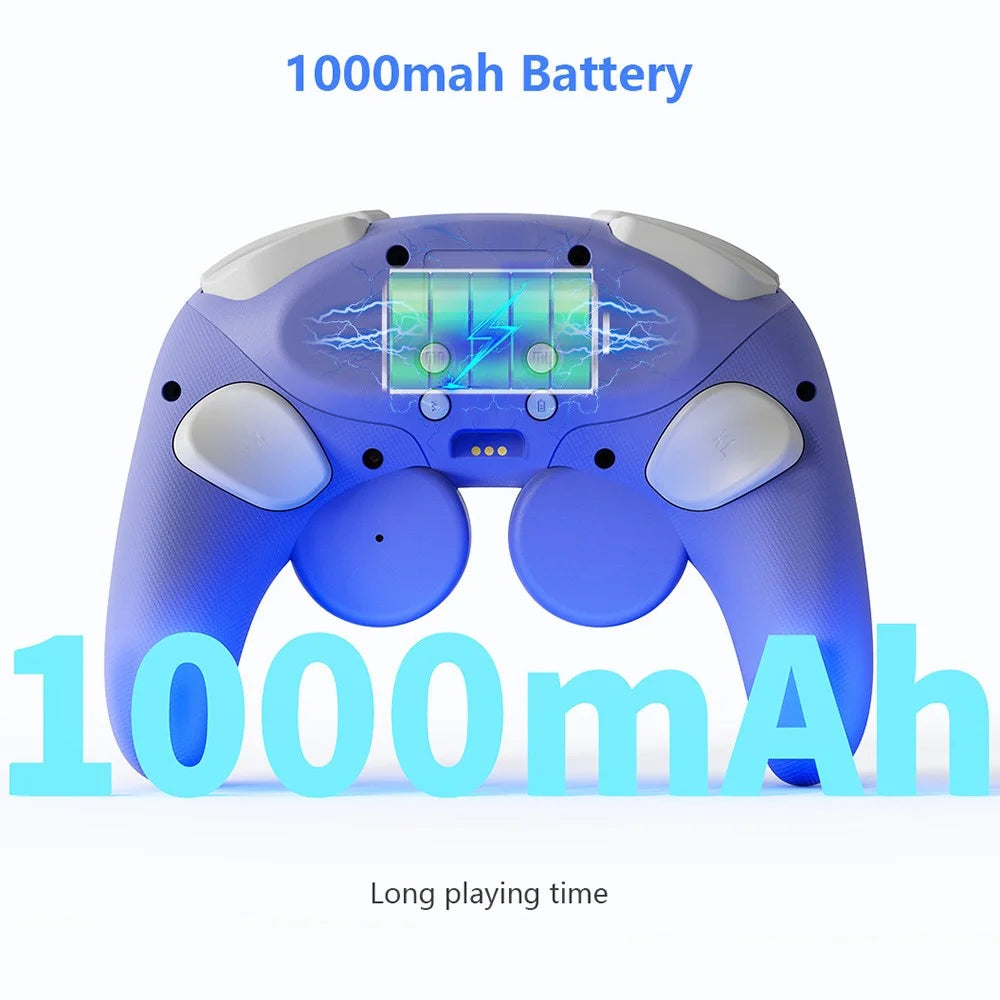 LINYUVO For Nintendo Switch / Tablet / Android / PC Wireless Gaming Controller with Charging Dock Mechanical Buttons - Purple - 2