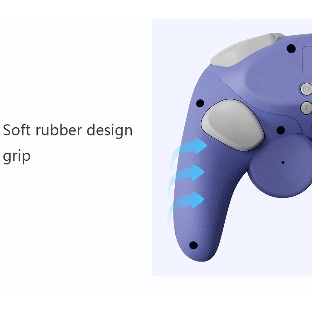LINYUVO For Nintendo Switch / Tablet / Android / PC Wireless Gaming Controller with Charging Dock Mechanical Buttons - Purple - 3