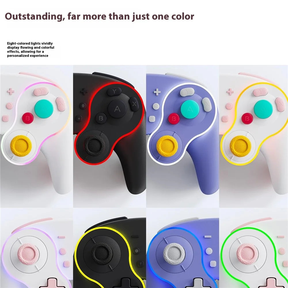 LINYUVO For Nintendo Switch / Tablet / Android / PC Wireless Gaming Controller with Charging Dock Mechanical Buttons - Purple - 7