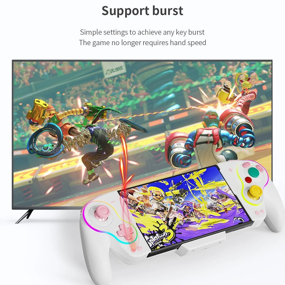 LINYUVO KS63 For Nintendo Switch / Switch OLED Retro Gaming Controller Programmable Gyro Sensor - Purple - 2