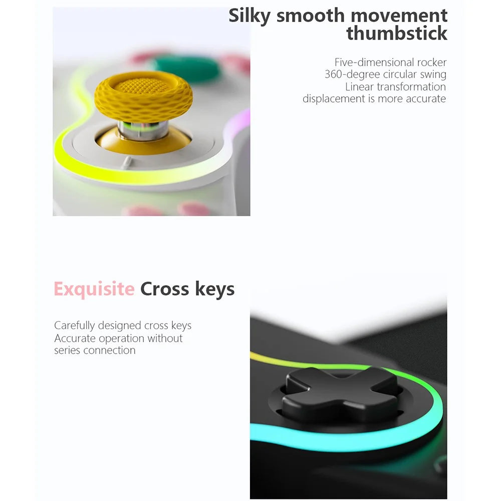 LINYUVO KS63 For Nintendo Switch / Switch OLED Retro Gaming Controller Programmable Gyro Sensor - Purple - 5