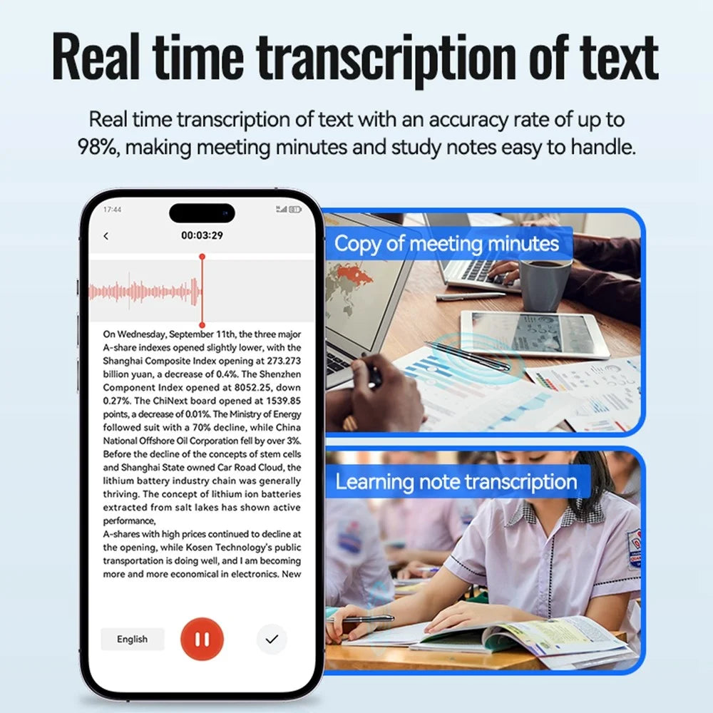Q90A 64GB AI Voice Recorder ChatGPT Smart Transcription App-Controlled Audio Recording Pen - 4