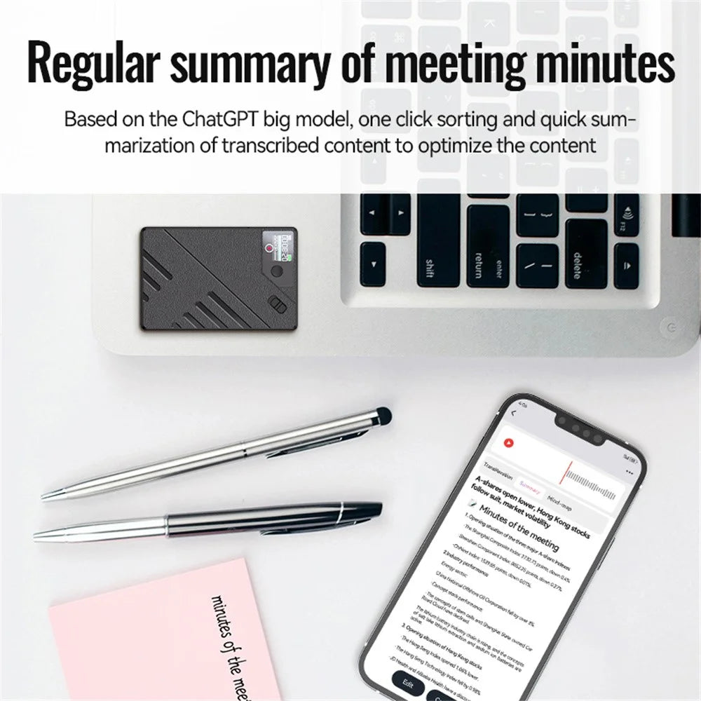 A5 8GB AI Voice Recorder GPT Intelligent Audio Recorder APP Control Real Time Transcription Summary Translation Device - 7