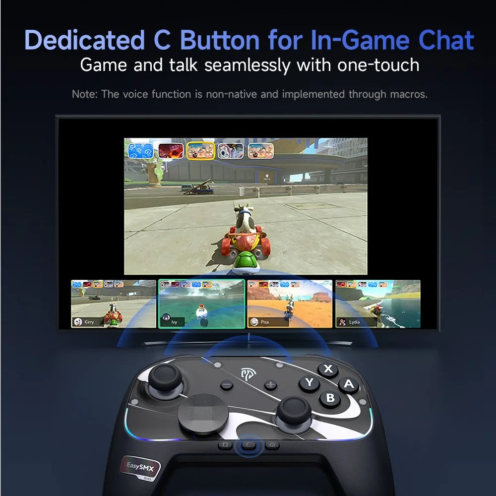EASYSMX S10 Game Controller for Nintendo Switch 2 / 1 / Android / iOS One Key Wake Up Gamepad with RGB Light - Black - 4