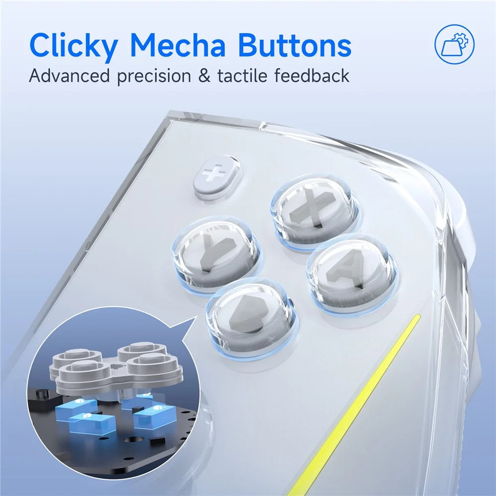EASYSMX S15 Wireless Split Gamepad for Nintendo Switch / Switch OLED / Switch Lite RGB Lighting Gaming Controller with Hall Effect Joysticks - 3