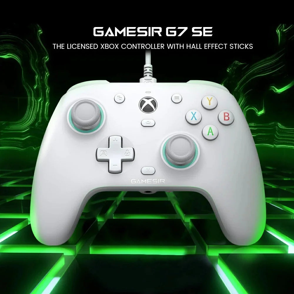 GAMESIR G7 SE Wired Controller Hall Effect Sticks Trigger Vibration Back Buttons for Xbox / Steam / PC - White - 2