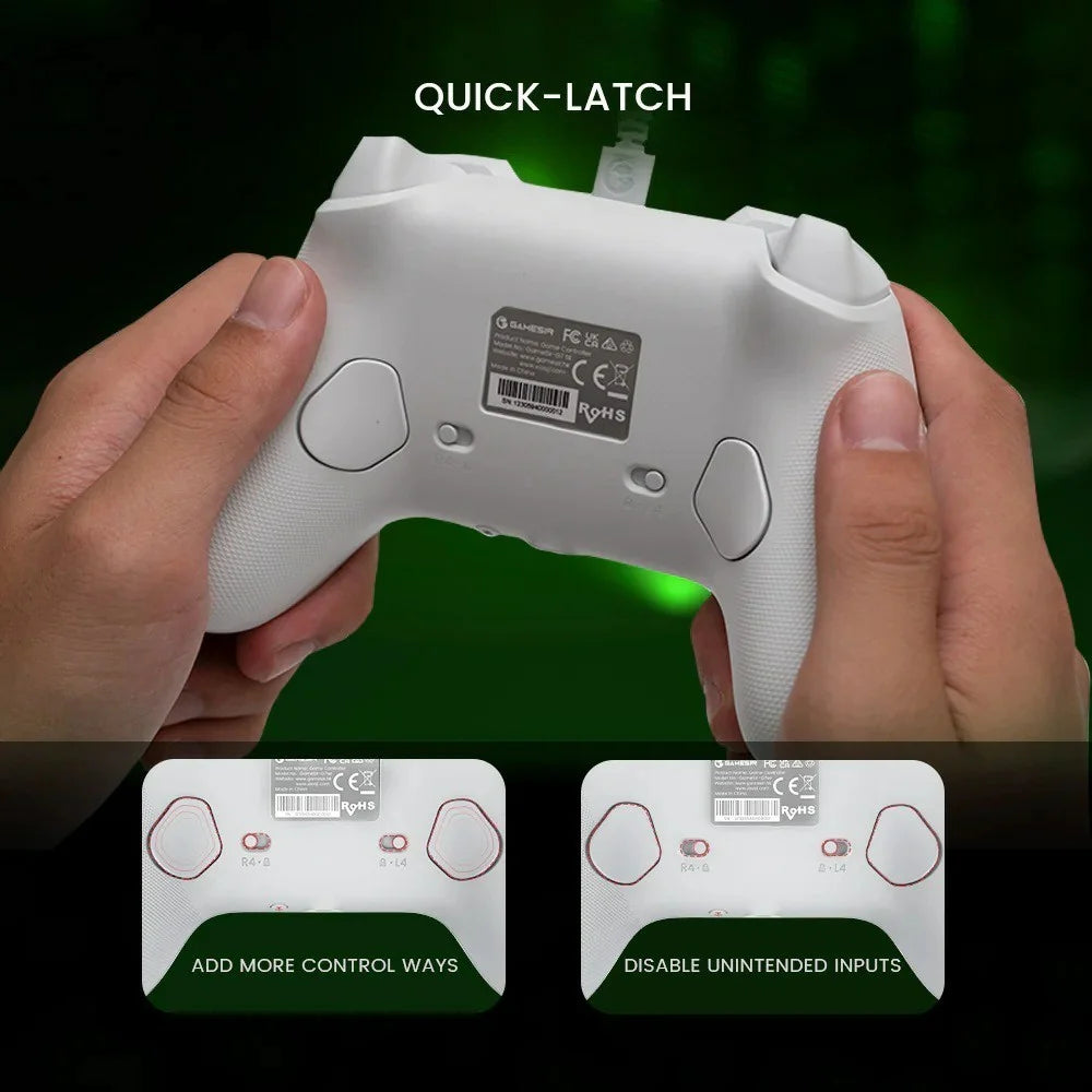 GAMESIR G7 SE Wired Controller Hall Effect Sticks Trigger Vibration Back Buttons for Xbox / Steam / PC - White - 5