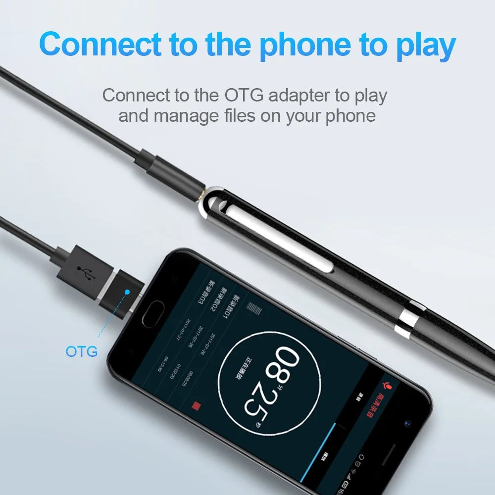 Q96 32GB Writeable Digital Voice Recorder Pen Audio Recording Dictaphone with Back Clip Design - 6