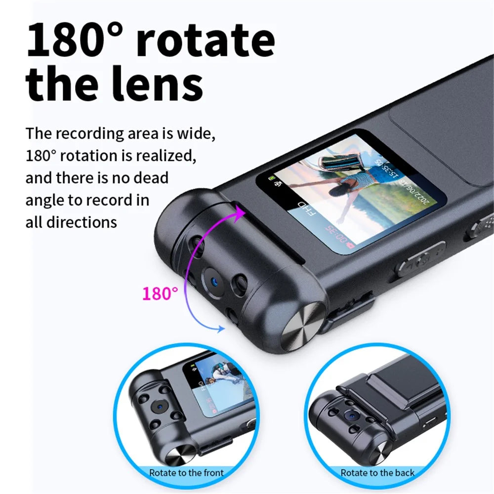 V18 8GB 1080P HD Camera Video Recorder with Clip, Night Version Motion Detection Recording Cam - 4