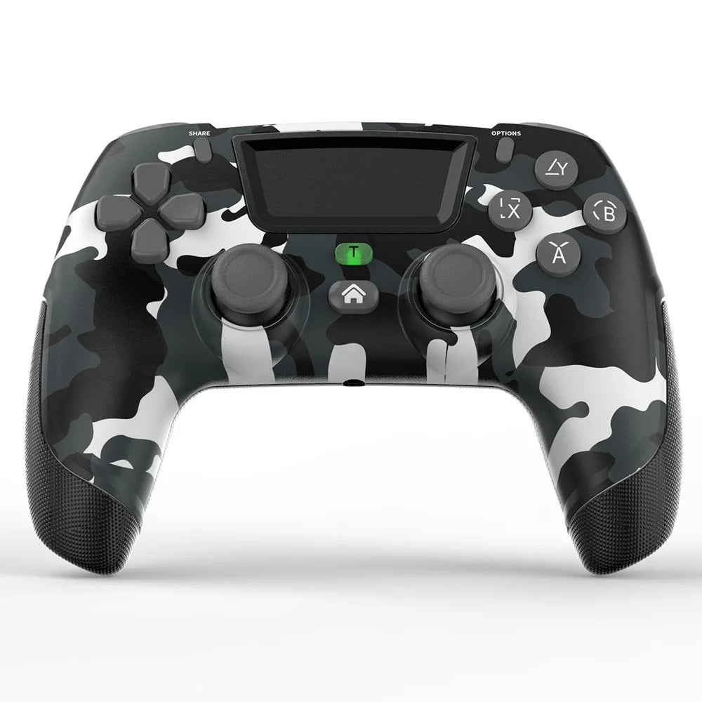 P06 Wireless Vibration Gamepad PC Controller with Macro Programming Joystick for PS4 / Switch / PC / TV - Camouflage Black - 2