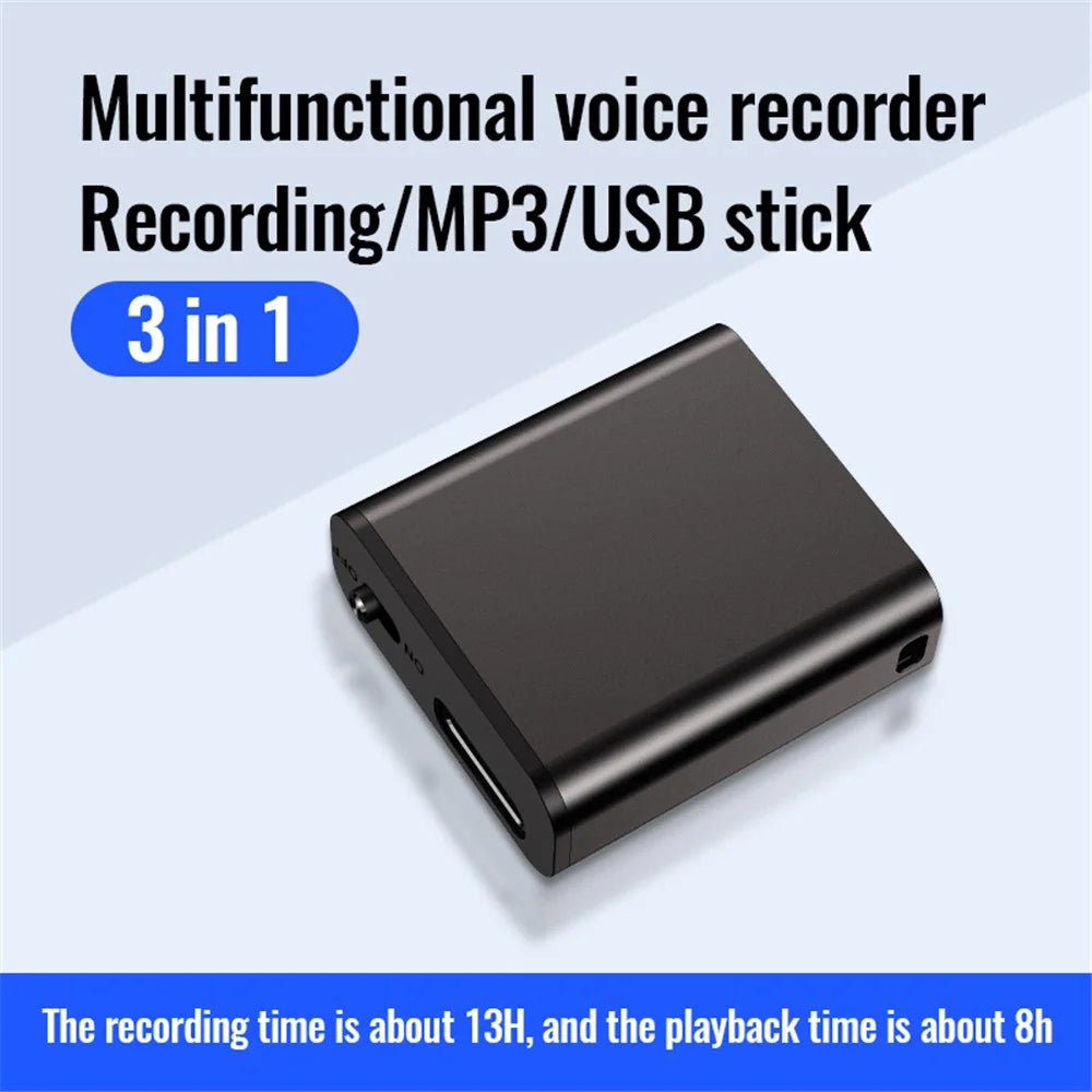 Q8 Mini Voice Recorder 32GB Voice Activated Recorder HD Noise Reduce Recording MP3 Player - 4