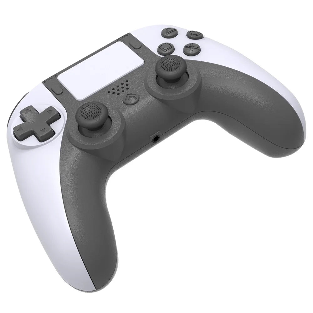 TOPWOLF HS-PS4252 For PS4 Bluetooth-compatible Controller PC Programmable Dual Vibration Gamepad - Black / White - 1