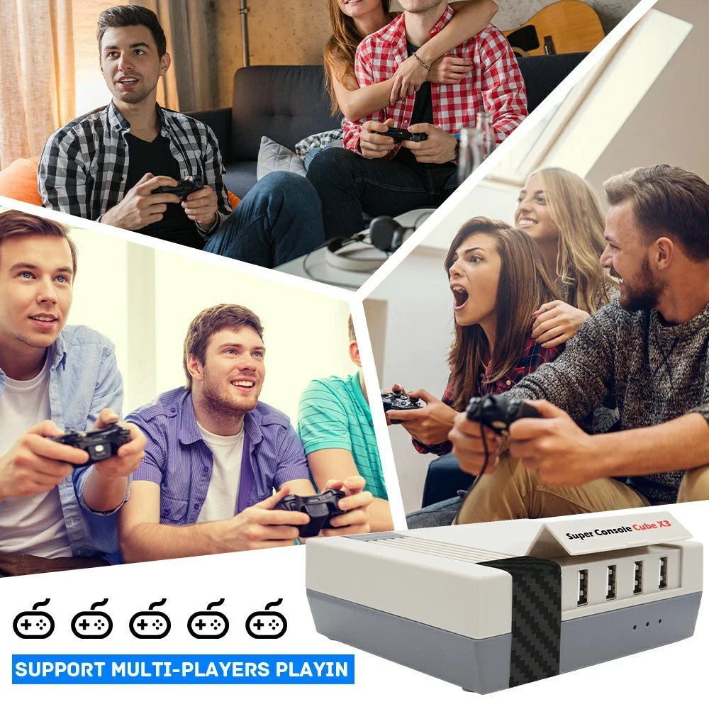 Super Console Cube X3 Three Systems Retro Gaming Console HD TV Box Built In 100000 Games with Gamepad, 64G Storage - 5