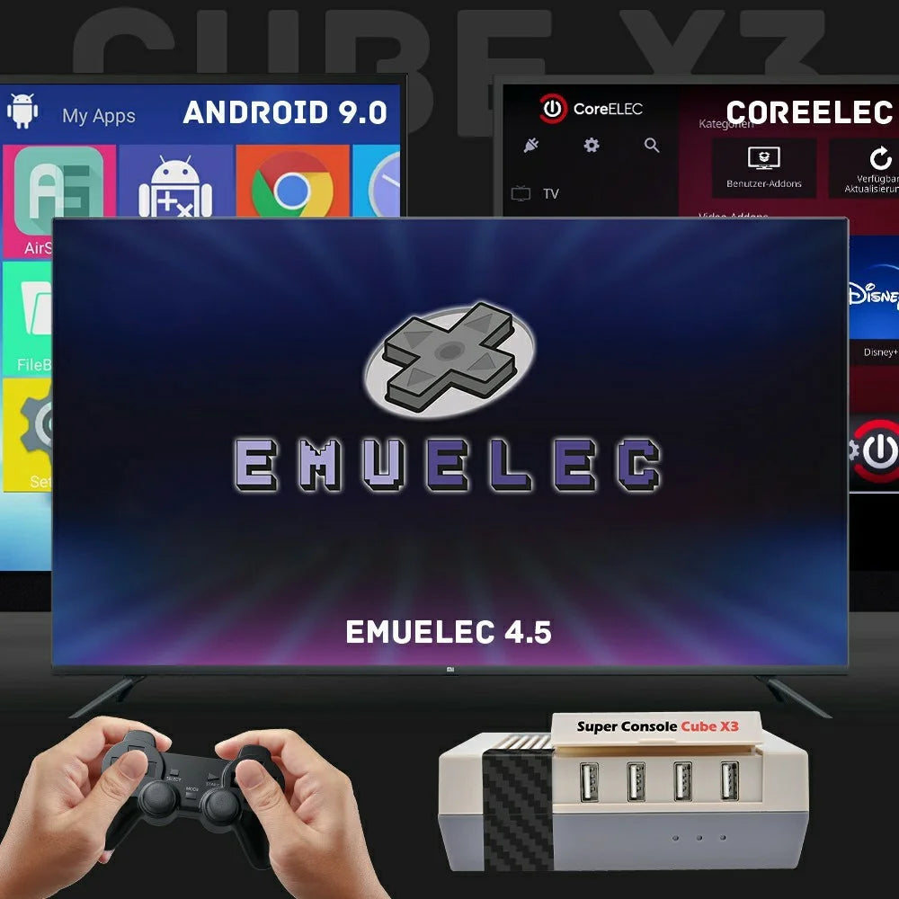 Super Console Cube X3 256GB Retro Game Console Built-in 100000+ Games EmuELEC / Android 9.0 / CoreELEC 3-System Game Box with 4K Output - 3
