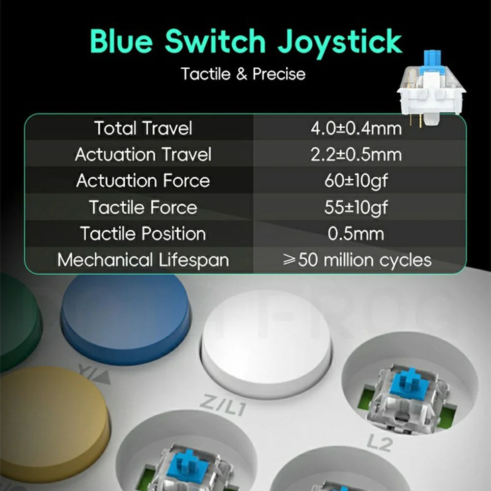 DATA FROG Y5A Fighting Game Joystick Controller Wired / 2.4G Wireless / Bluetooth-Compatible Arcade Game Station - 4
