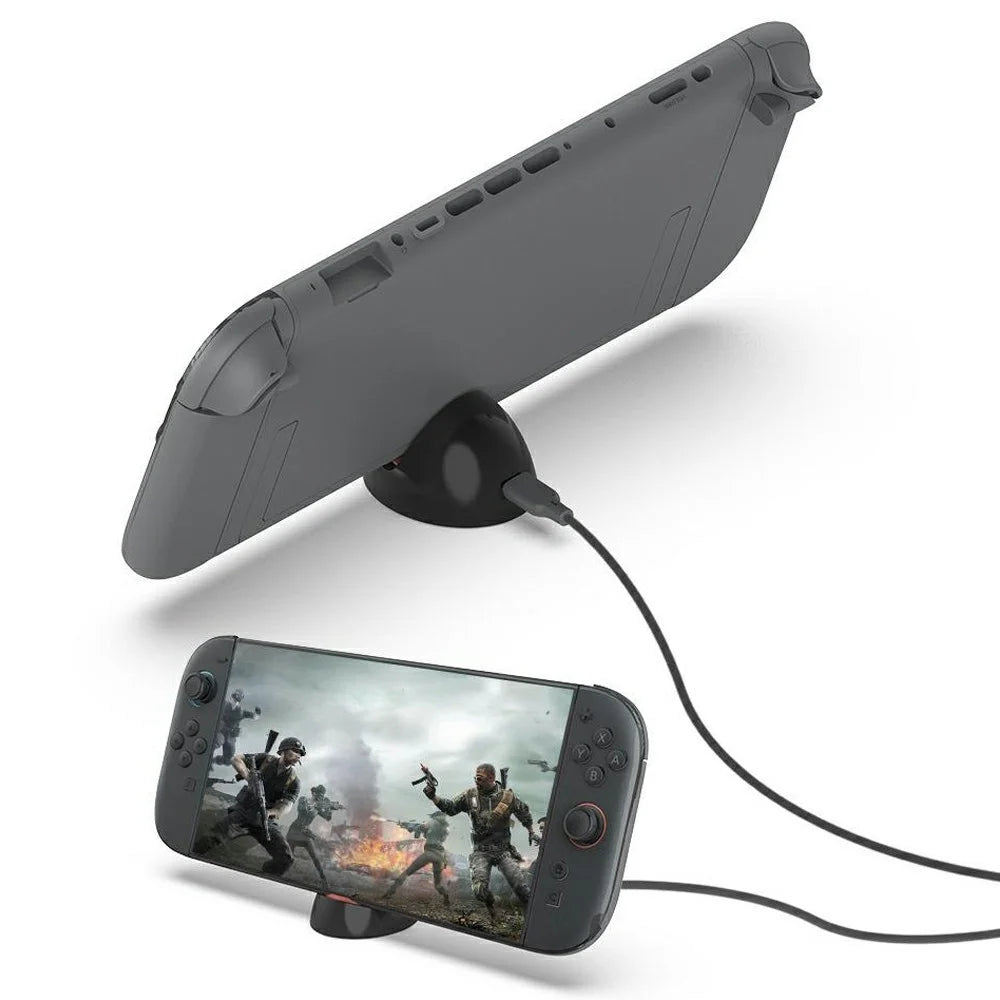 PGTECH GP-376 For Nintendo Switch 2 / Switch / OLED Console Charging Dock Portable Circular Charging Stand - Black / Orange - 2