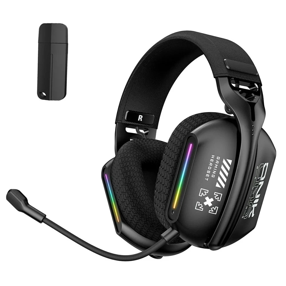 ONIKUMA GT808 Triple Mode Gaming Headset 60H Battery Life RGB Stereo Headphone for PC / PS5 / Xbox - 1