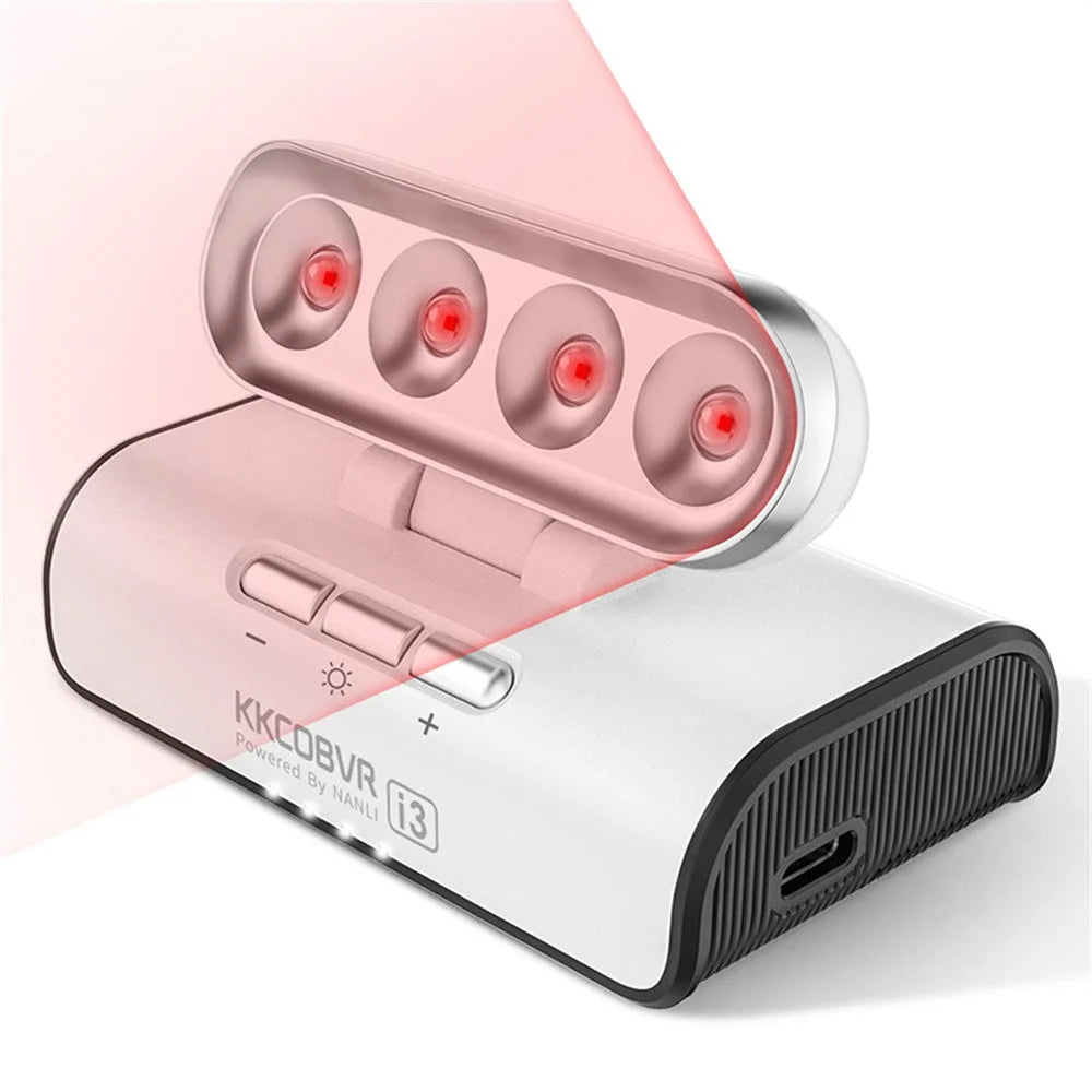 KKCOBVR i3 IR Tracking Base Station for Meta Quest 3 / 3S / Pro Infrared Enhancement Light 4-Level Brightness VR Accessory - Silver White - 1