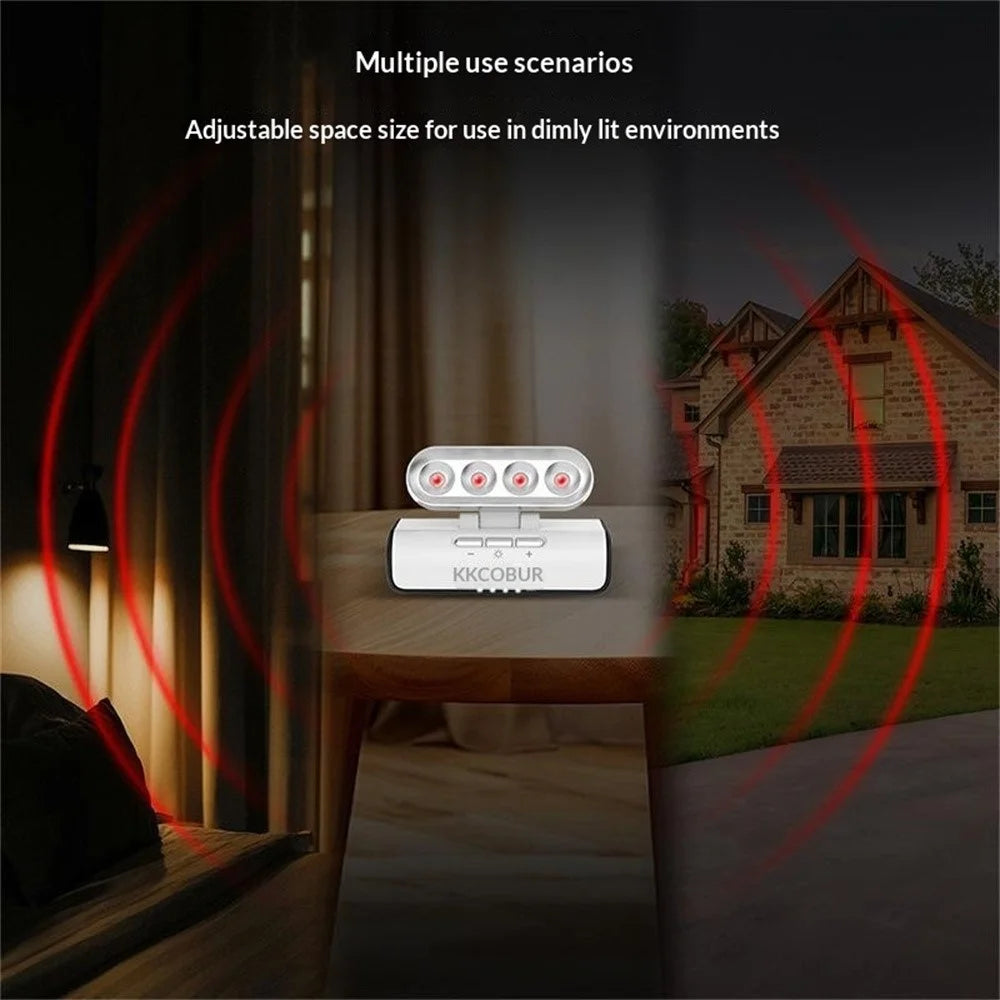 KKCOBVR i3 IR Tracking Base Station for Meta Quest 3 / 3S / Pro Infrared Enhancement Light 4-Level Brightness VR Accessory - Silver White - 3