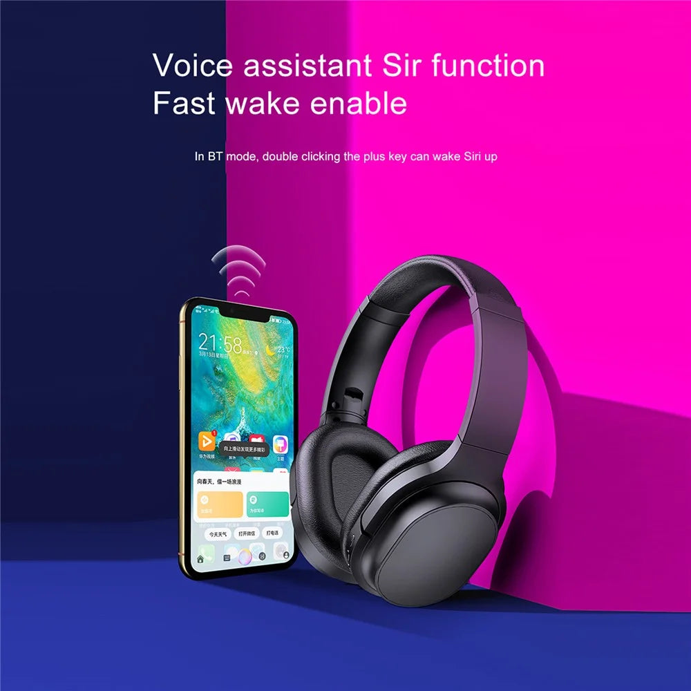 OY713 Over Ear Headset Bluetooth-compatible Headphones with Mic Support Earphone Monitor / AUX IN / TF Card - 2