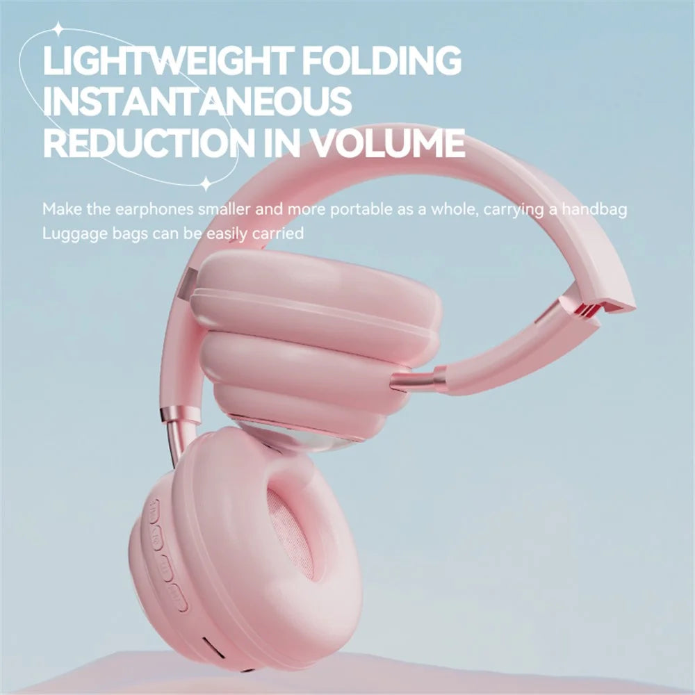 KE-30 Cat Space Capsule Design Wireless Headset RGB Colorful Light Gaming Bluetooth-compatible Headphone - Pink - 5