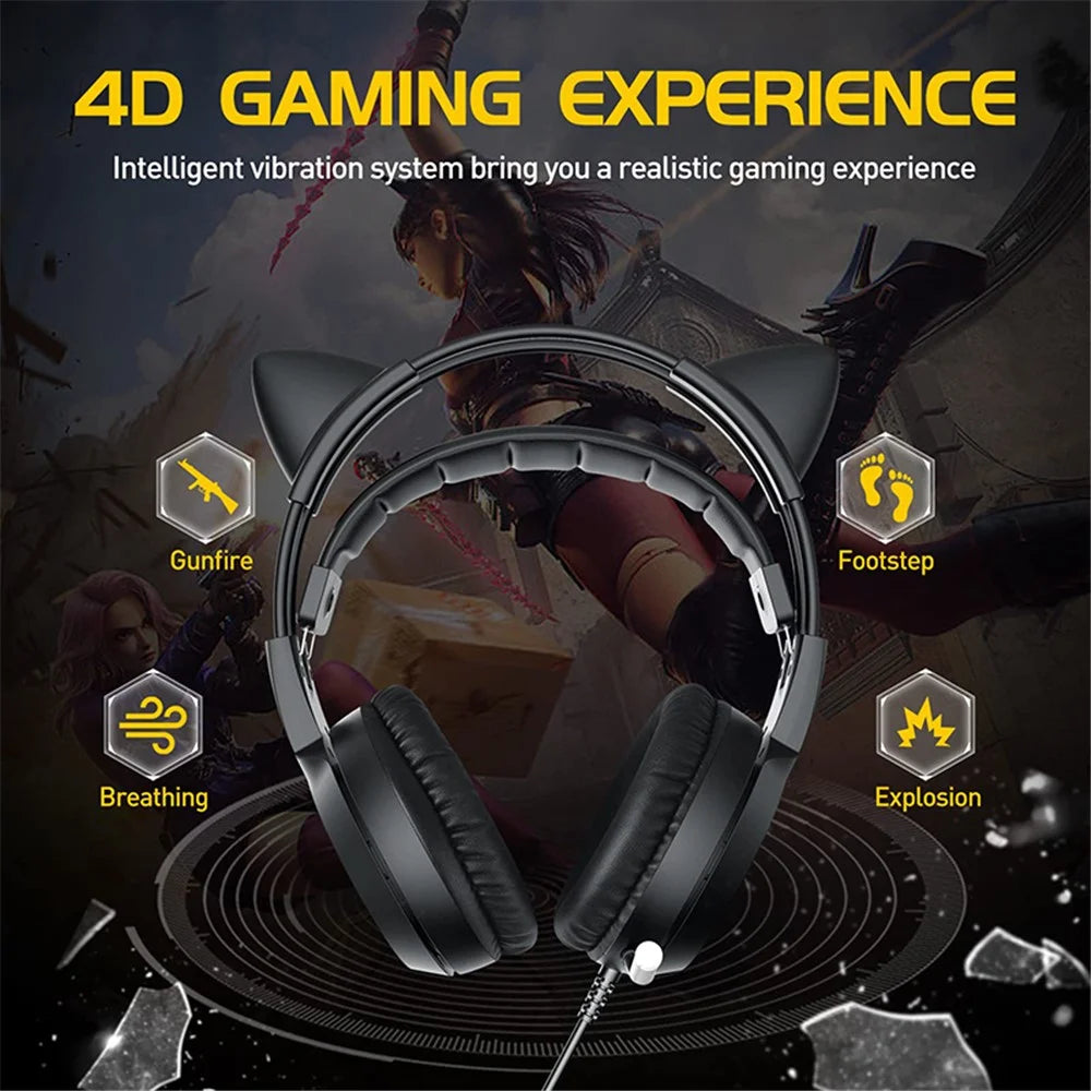 SOMIC G951USB Gaming Headphone USB Wired Over-ear Computer Headset - Black - 3