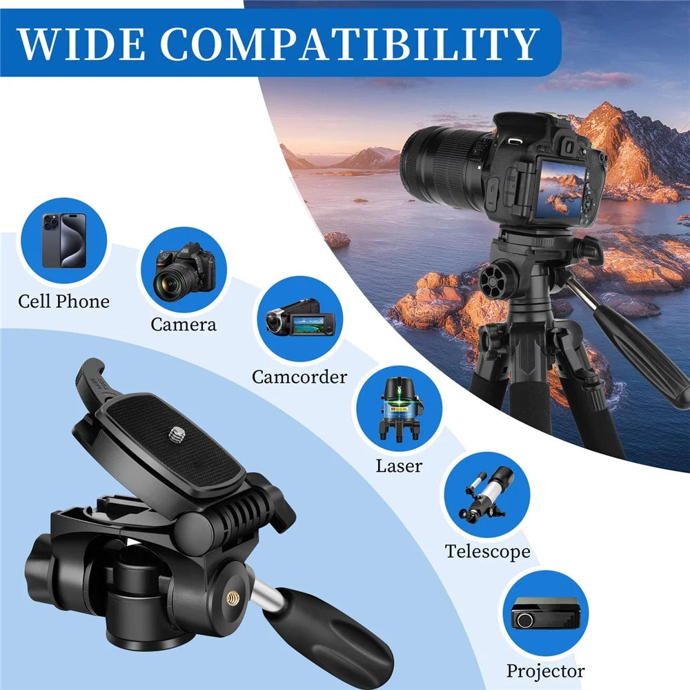 ZOMEI Q188 Camera Tripod SLR Camera Stand Mobile Phone Live Broadcast Stand Projector Fill Light Stand - Black - 5