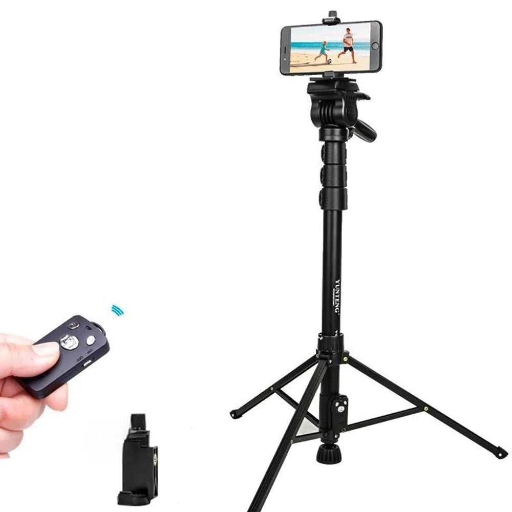 YUNTENG 638 Camera Tripod Monopod Aluminum Alloy Extendable Live Streaming Stand Phone Holder - 1
