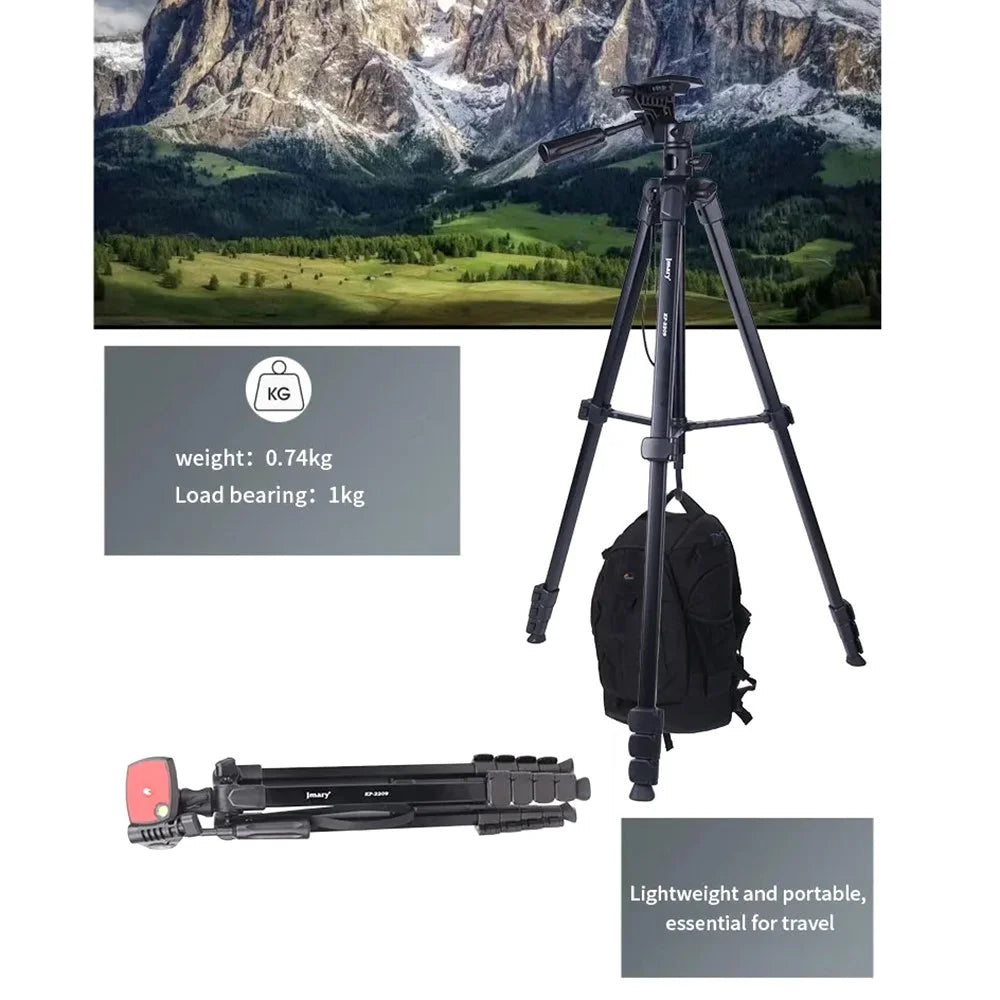 JMARY KP2209 Outdoor Tripod Stand with Horizontal Extension Rod Cell Phone Camera Folding Tripod - 7