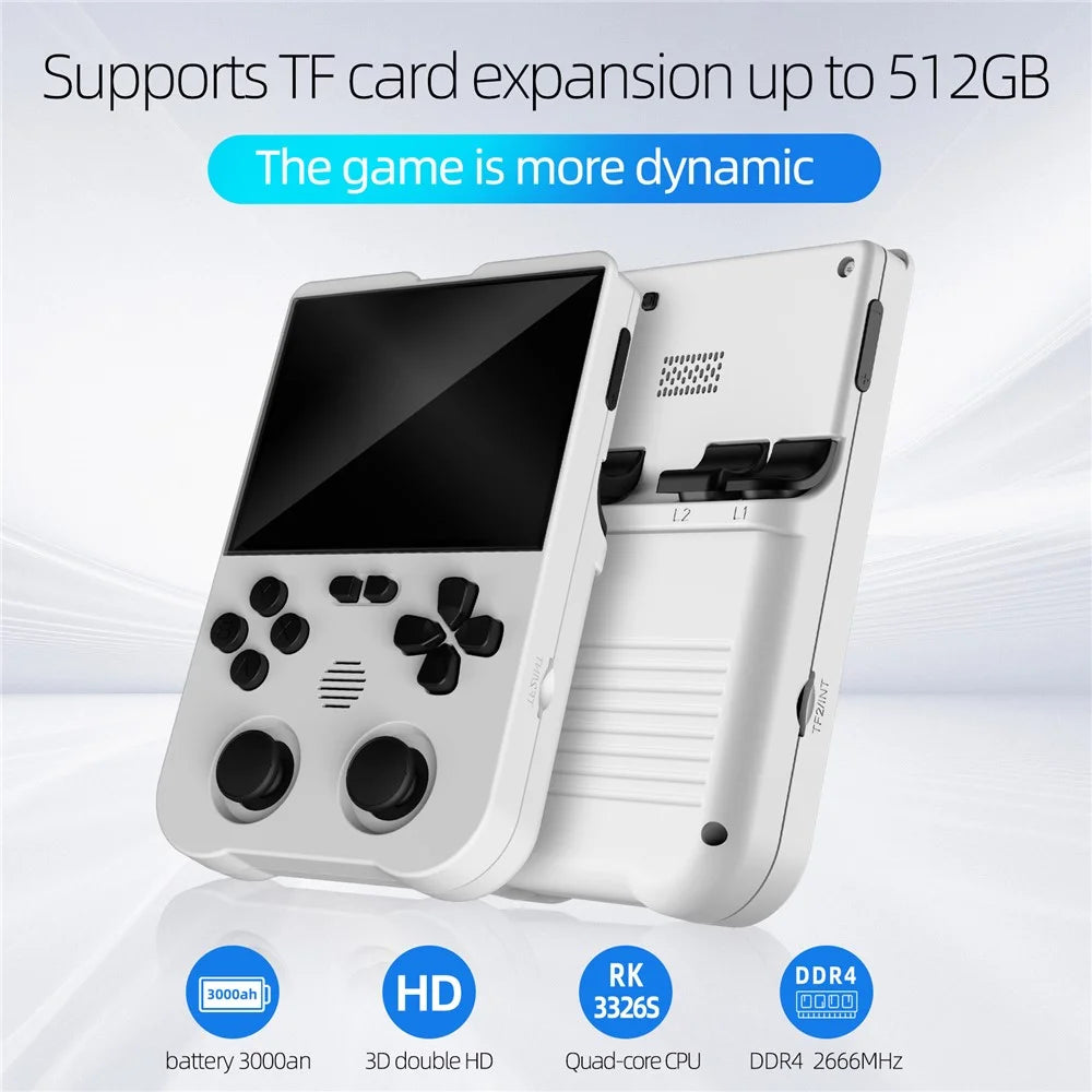 AMPOWN XU10 Dual Joy-Pad Game Machine Retro Handheld Game Console (No TF Card) - White - 3