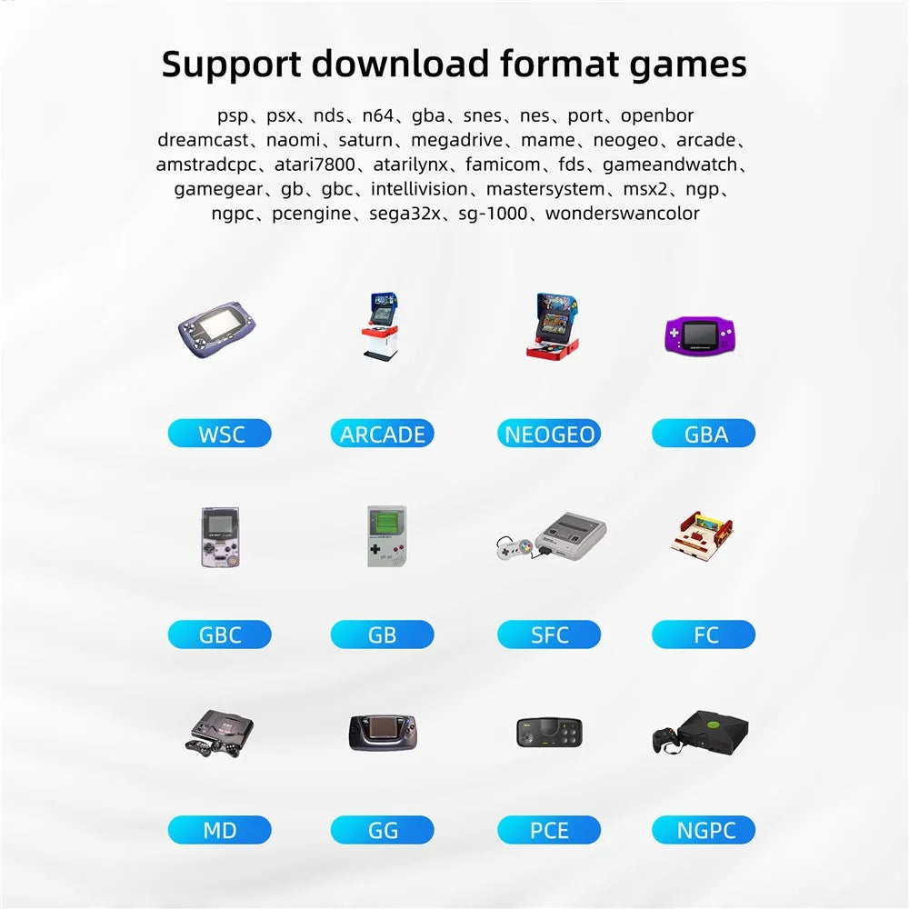 AMPOWN XU10 Dual Joy-Pad Game Machine Retro Handheld Game Console (No TF Card) - White - 6